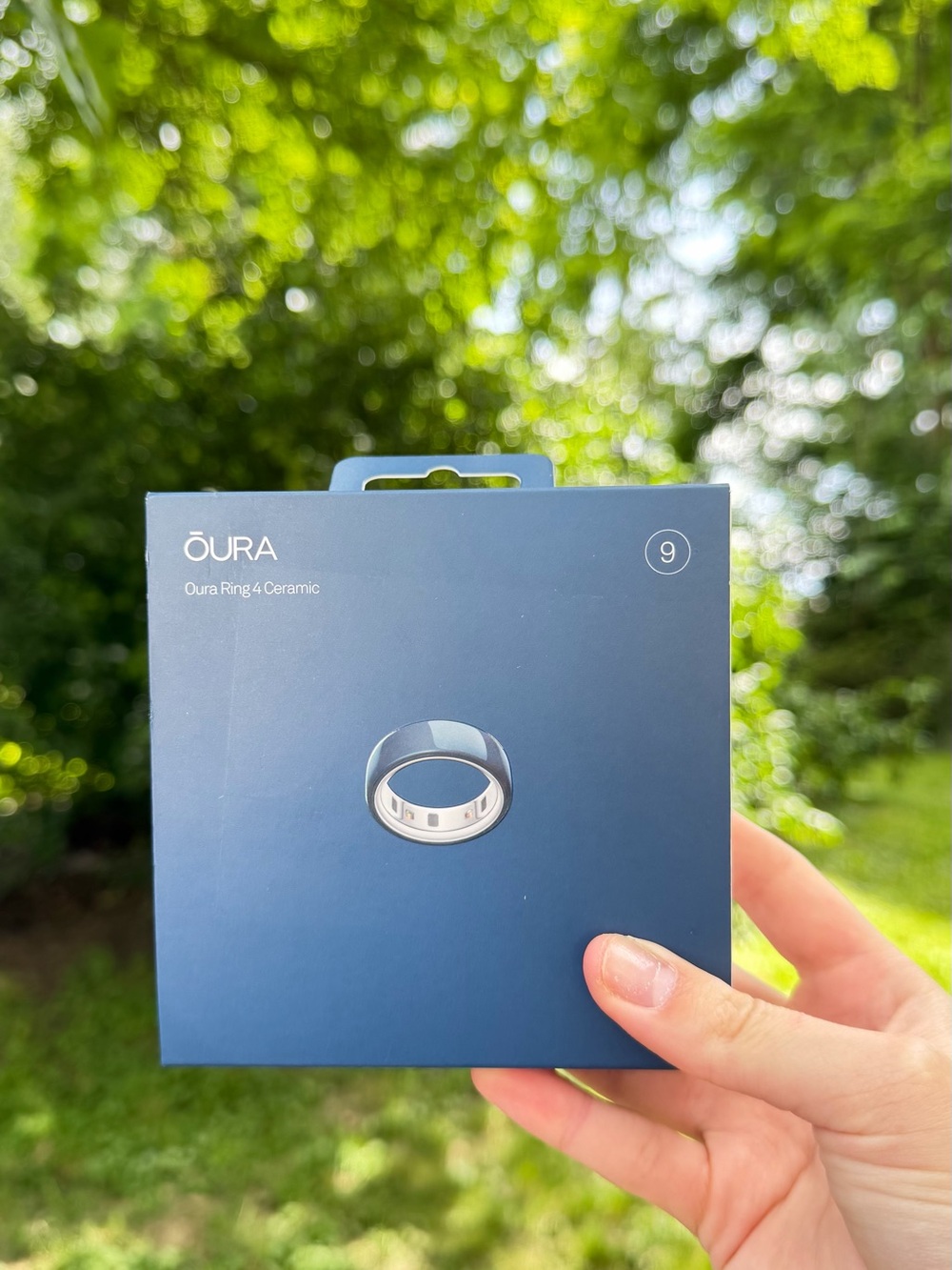 OURA RING GEN 4 CERAMIC SMART RING SIZE 9 - MIDNIGHT BLUE (Boxed)